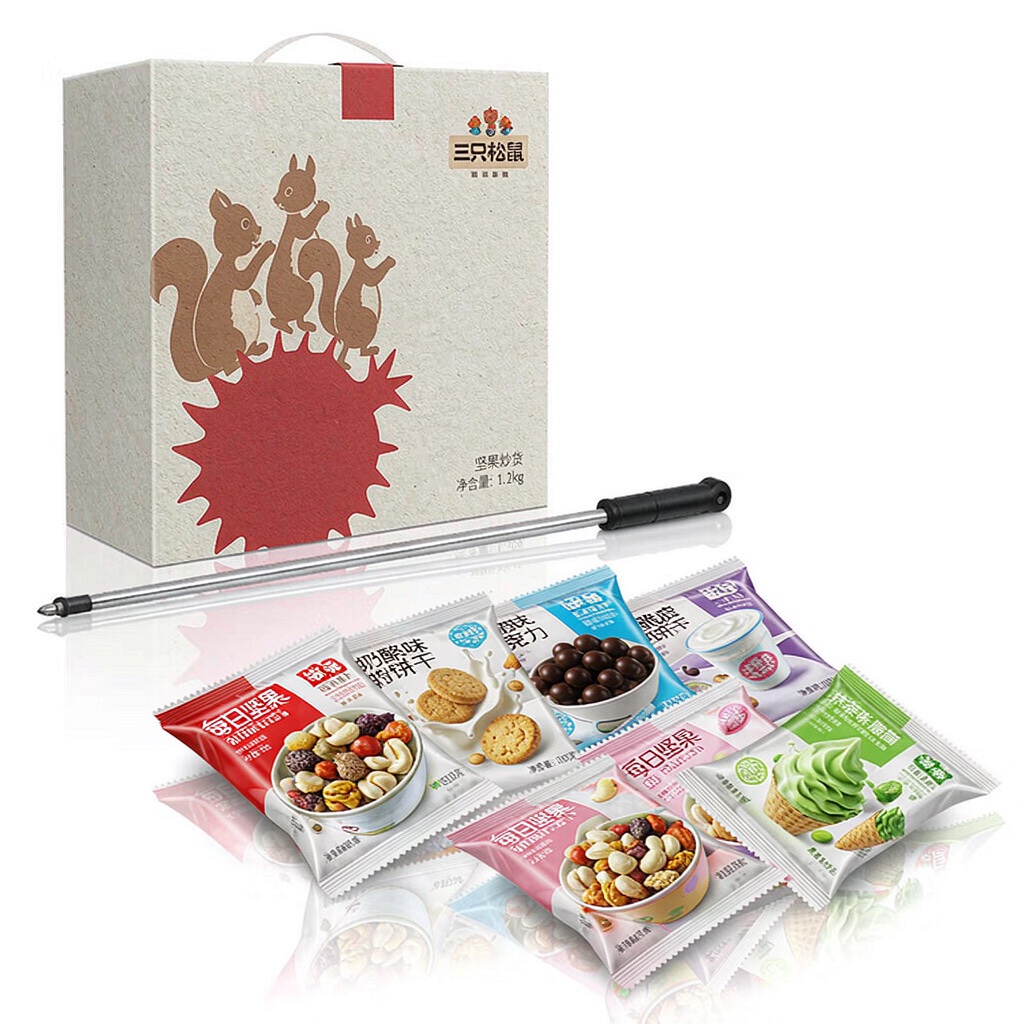 三只松鼠 休闲零食大礼包 1.2kg